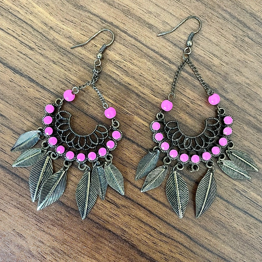 Beautiful Handing Leaf Earrings